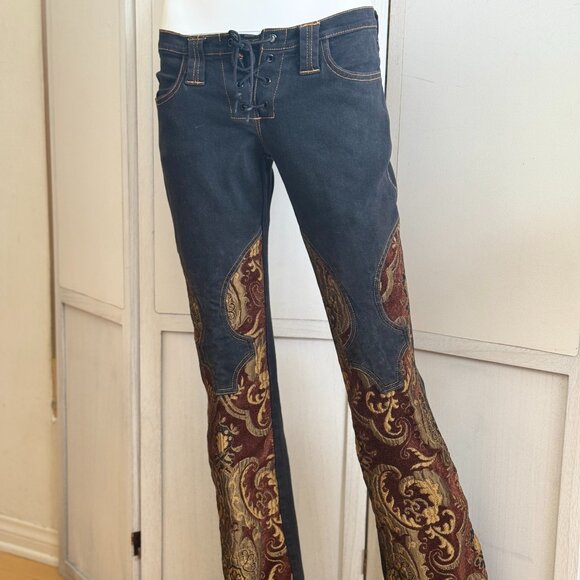 Serious Los Angeles Denim - RARE! Vintage Serious Los Angeles Tapestry Jeans – Medium (Fits 4–6) – NWOT